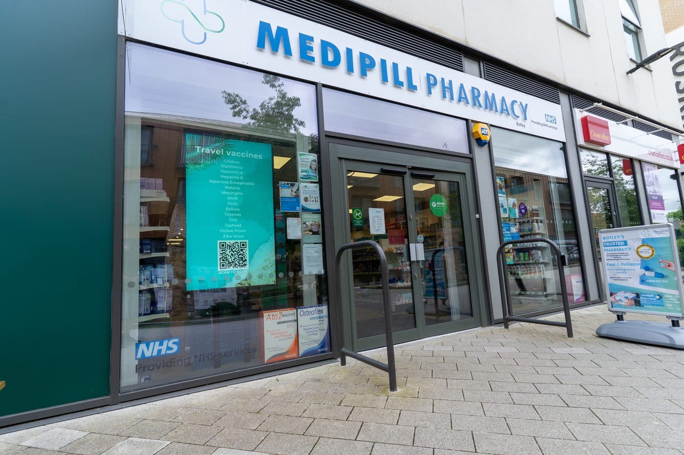 MediPill Pharmacy Botley shopfront, West Oxford