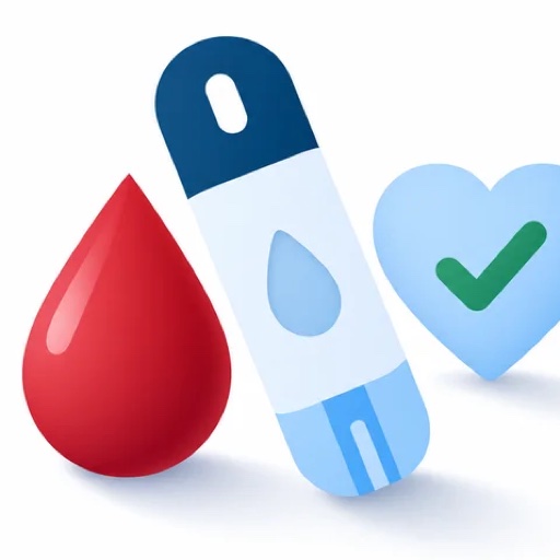 Cholesterol and glucose check illustration